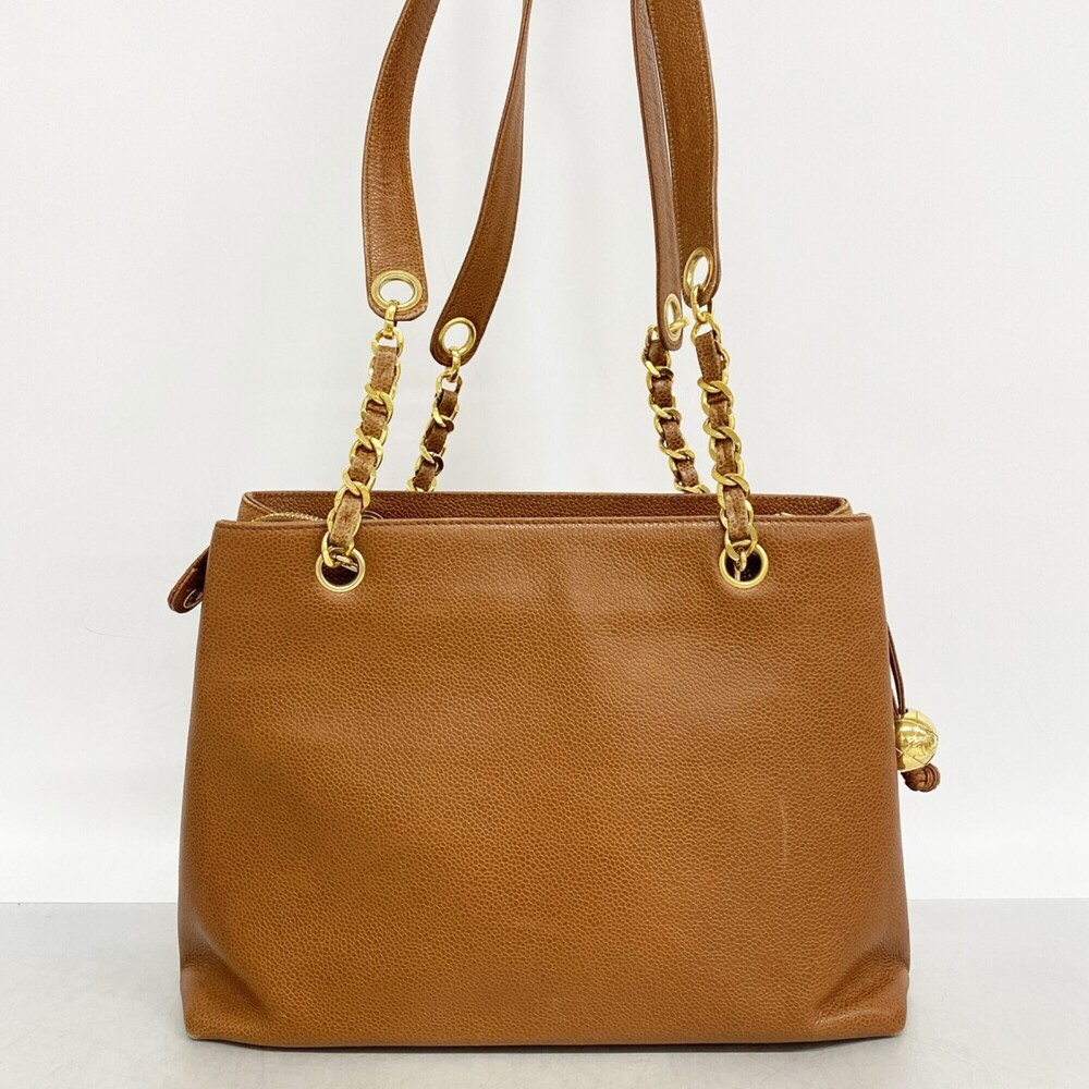 CHANEL Brown Caviar Leather Tote Bag - Picture 11 of 11
